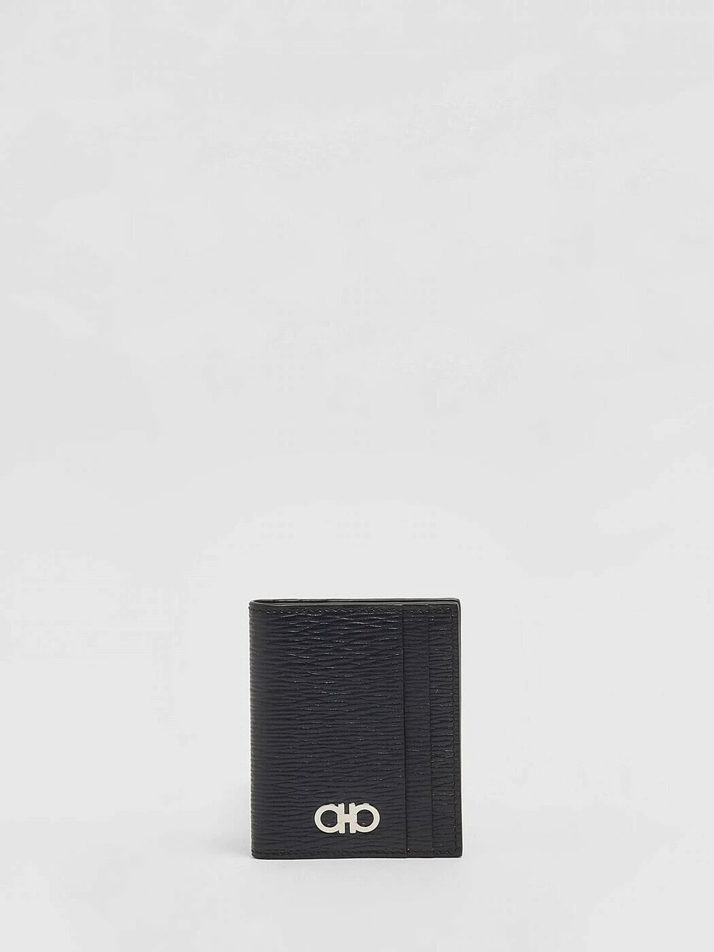 Salvatore Ferragamo Card Holder Wallet Leather Blue
